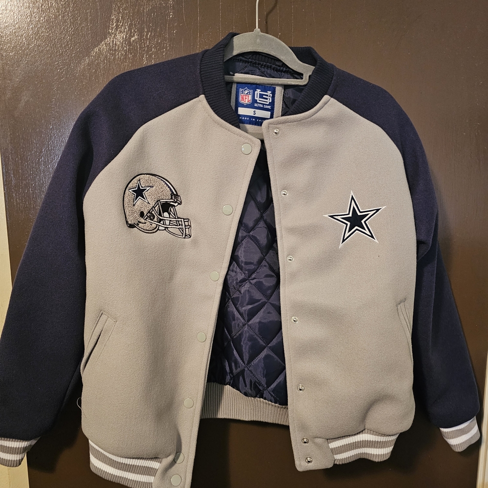 NFL Gray and Navy Bomber Jacket